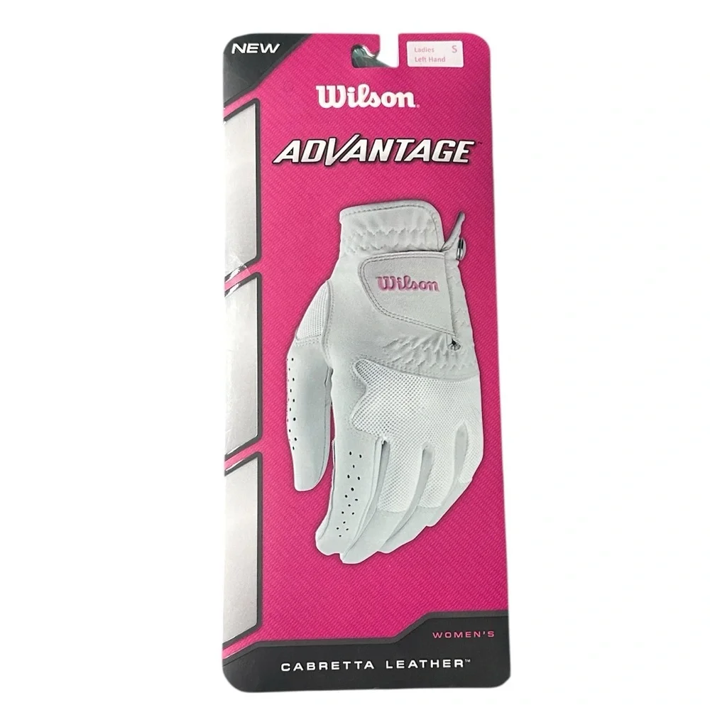 Wilson Women's Advantage Leather White Golf Glove Ladies Left Hand Size Small - Picture 1 of 5